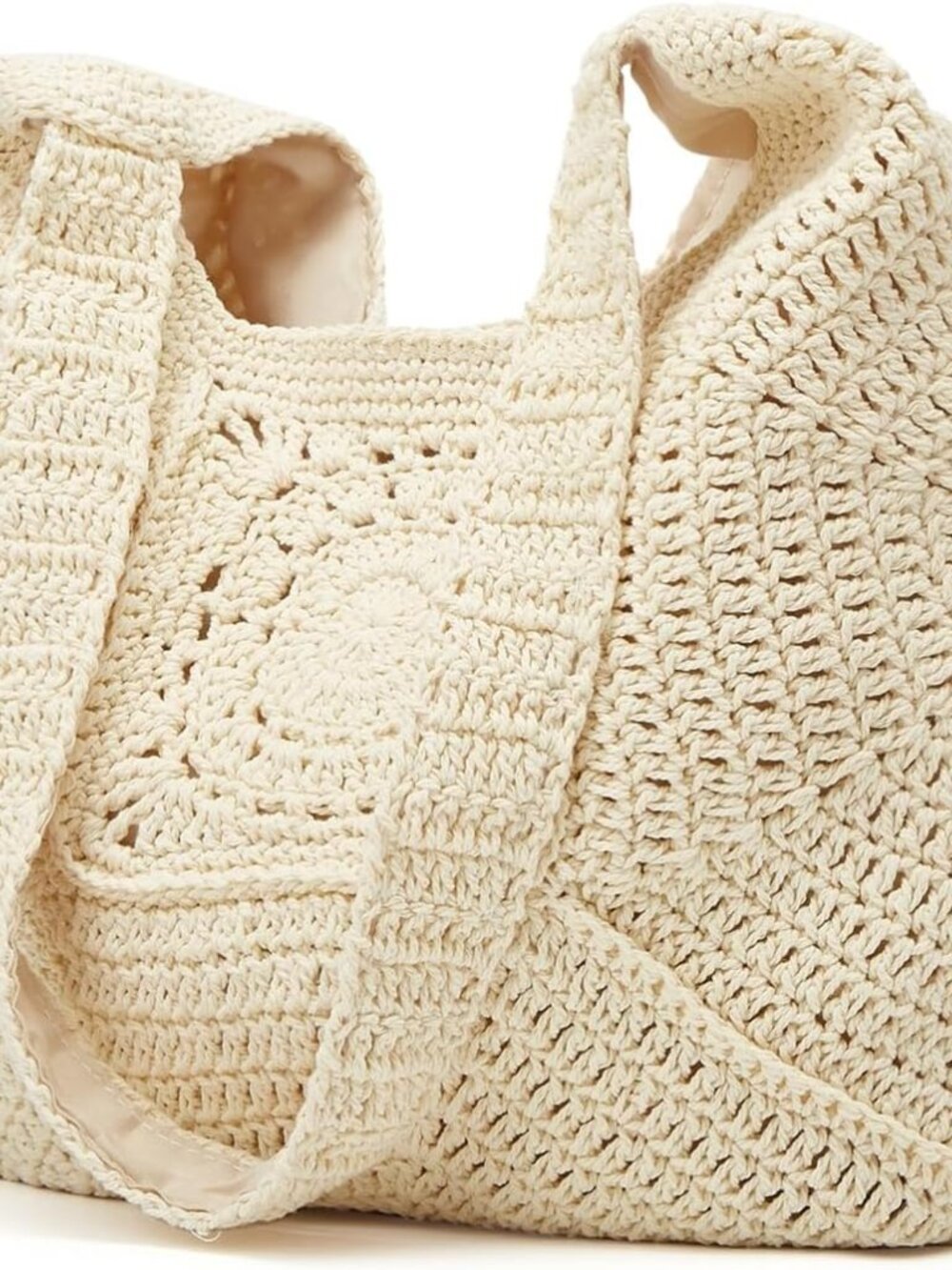Women Large Straw Beach Bag Casual Bucket Tote Summer Woven Handbag Shoulder Bag - Picture 6 of 7